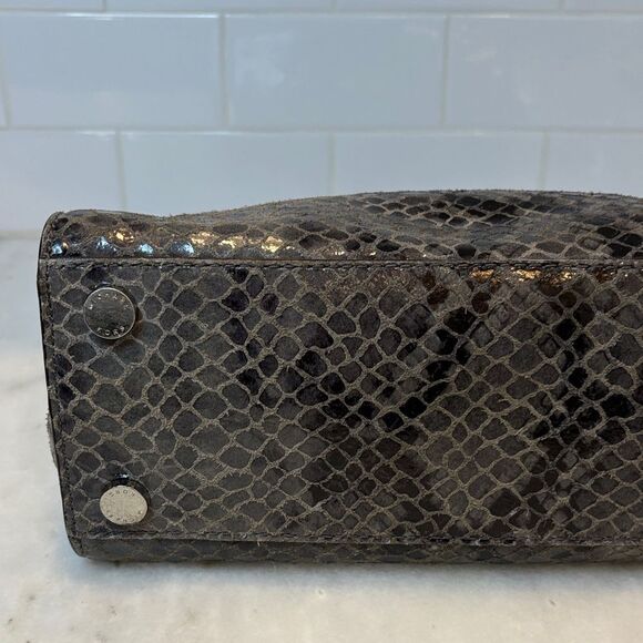 Michael Kors Selma Python Snakeskin Medium Convertible Tote Satchel - Picture 10 of 16